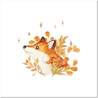 Autumn fox Posters and Art